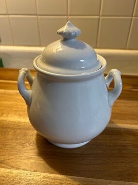 Maddock & Gater Ironstone Lidded Sugar Bowl with Handles